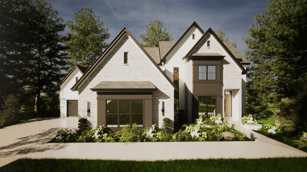 front view of simple but stunning house - custom home builder
