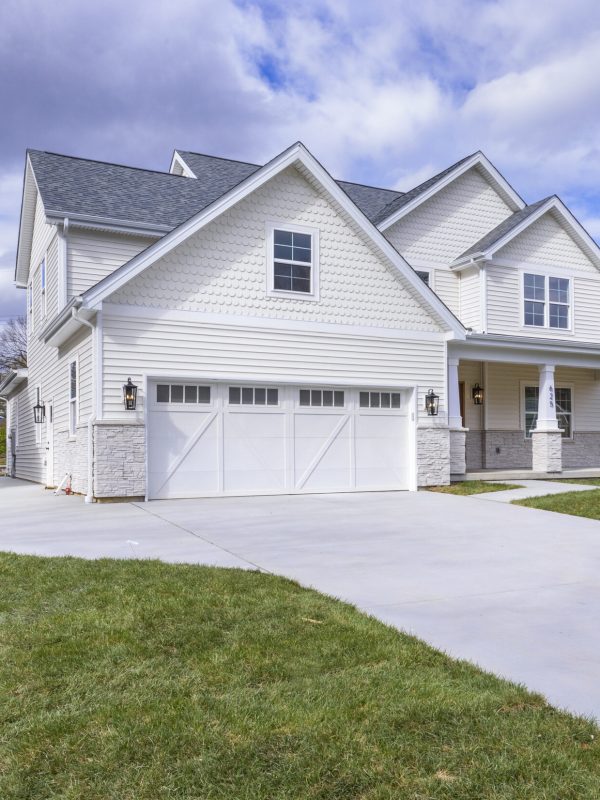 Front View of House Elegant white house - custom home builders