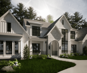 side view of elegant style house - custom home builder