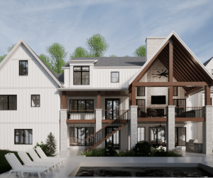 Front view of elegant style house - custom home builder